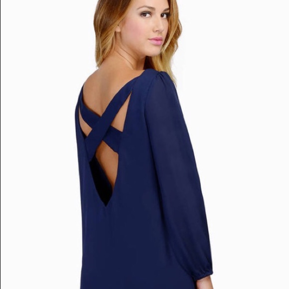 Tobi Navy Cross Back Dress